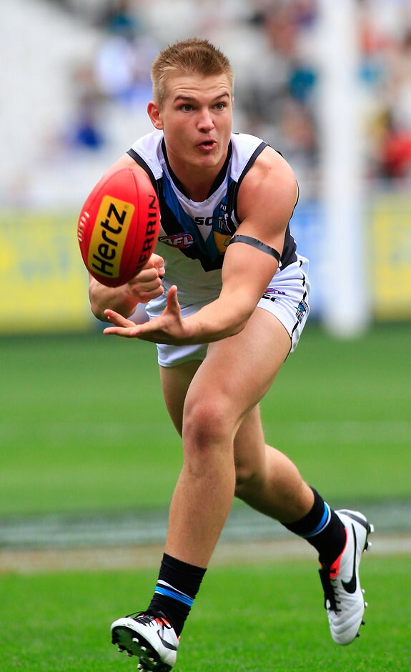 AFL 2013 Rd 01 - Melbourne v Port Adelaide Oliver Wines is the first NAB AFL Rising Star nominee of 2013 - ${keywords}